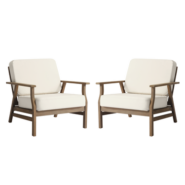 Becca Acacia Outdoor Patio Armchairs Set of 2