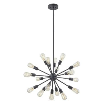 18 - Light Sphere Chandelier Black