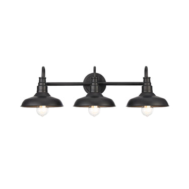 Jami 31.12 in. 3-Light Bronze Vanity Light Fixture, All-In-1 Bathroom Set (E26 Bulb Base) (5-Piece)