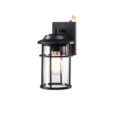Liana Matte Black Outdoor Wall Lights 1-Light with Dusk to Dawn
