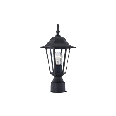 Anona 15" High Lantern Shaped Landscape Light Retro Outdoor Post Lighting with Clear Glass Shade
