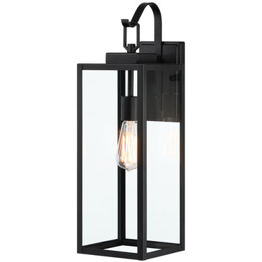 Gerry 22 inch Black Outdoor Wall Lights Waterproof Mounted Porch Lights Lantern with Glass Shade (E26 Base)