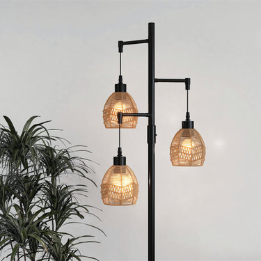 Alisya 65'' Dimmable Black Industrial Tree Floor Lamp