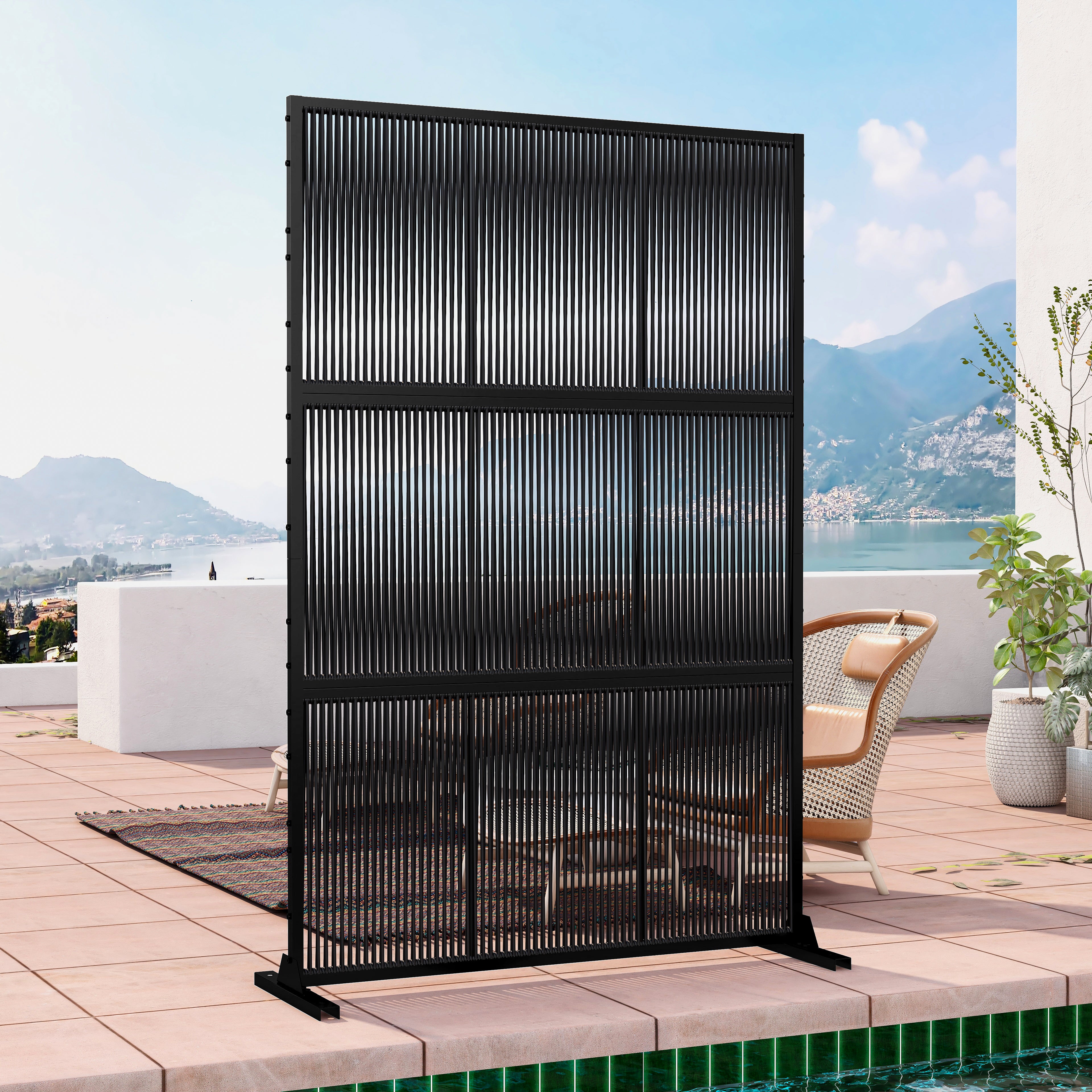 Privacy Rope Conrad 6 ft H x 4 ft W Vertical Rope Outdoor Privacy S – Pia Ricco