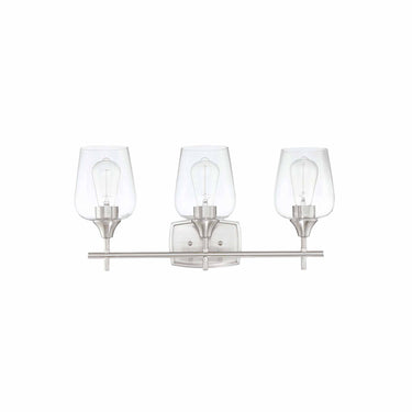 Abbi 3-Light Aged Brass Bathroom Vanity Light
