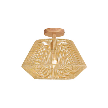 Armelia Rattan Semi Flush Mount