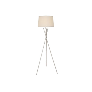 Tripod Floor Lamp with White Fabric Shade