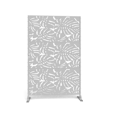 6 ft. H x 4 ft. W Stanaford Durable Metal Privacy Screen with Decorative Patterns