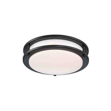 Adria 11 in. Modern Bronze Dimmable LED Integrated Flush Mount With Shade