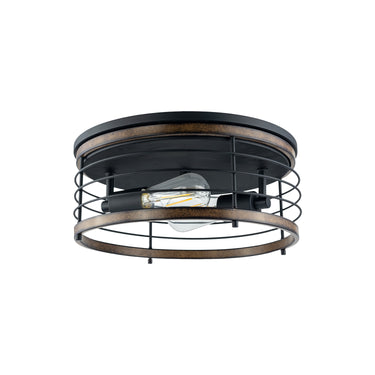 Danna 2 Light 13'' Caged Drum Farmhouse Flush Mount