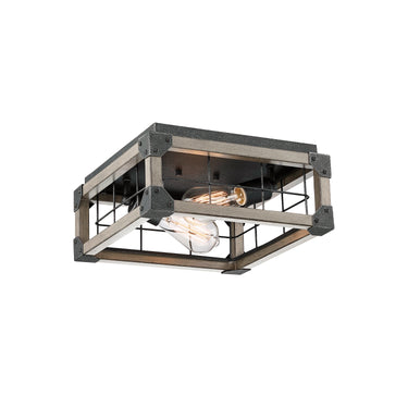 Debra 2 Light Farmhouse Flush Mount Ceiling Light