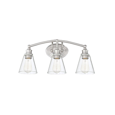 Keanna 5-Piece All-in-One Vanity Light Bathroom Set, 22.75" Brushed Nickel Wall Light