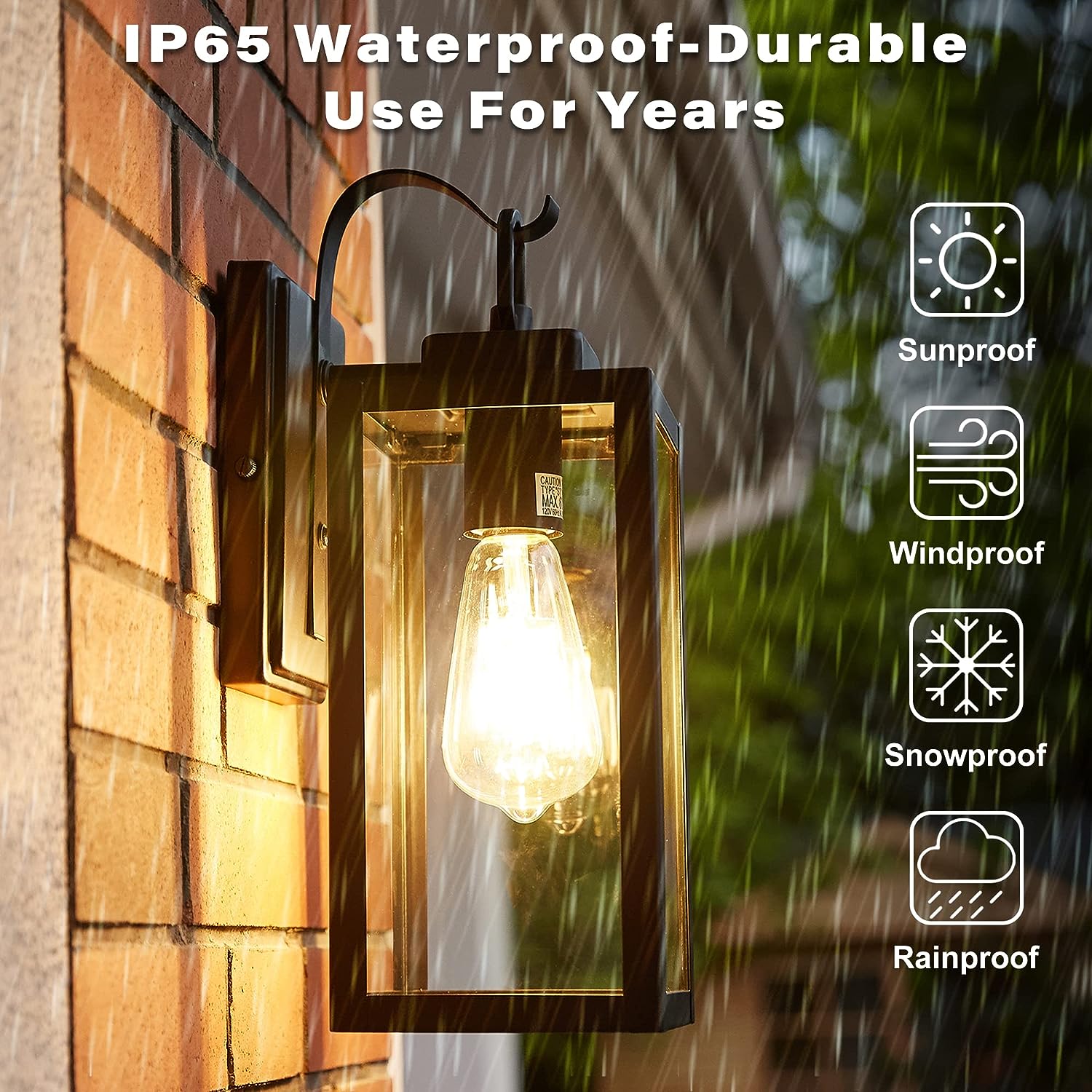 Wall Sconce with Clear Glass Shade Black Outdoor Wall Lights Pia Ricco