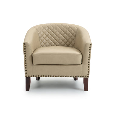 Elvina 30.12" Faux Leather Tufted Club Chair