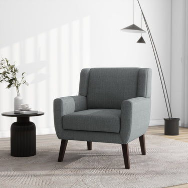 Misty Wide Upholstered Fabric Accent Armchair