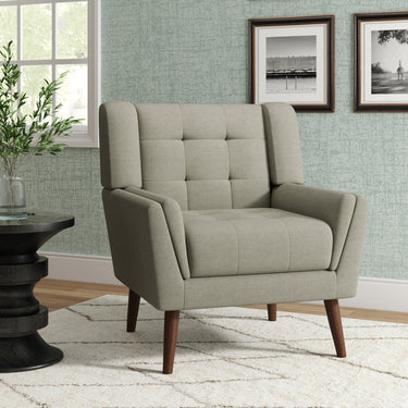 Kelsie Upholstered Tufted Waffle Stitch Armchair Comfortable and Stylish