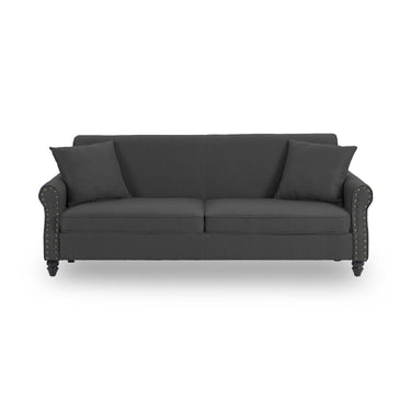 Madoline 73.3″ Rolled Arms Fabric Sofa with Nailheads