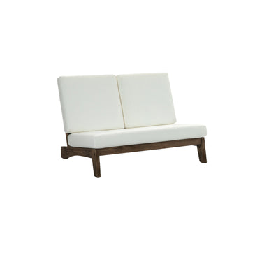 Bailey Split-Back Wooden Outdoor Armless Loveseat