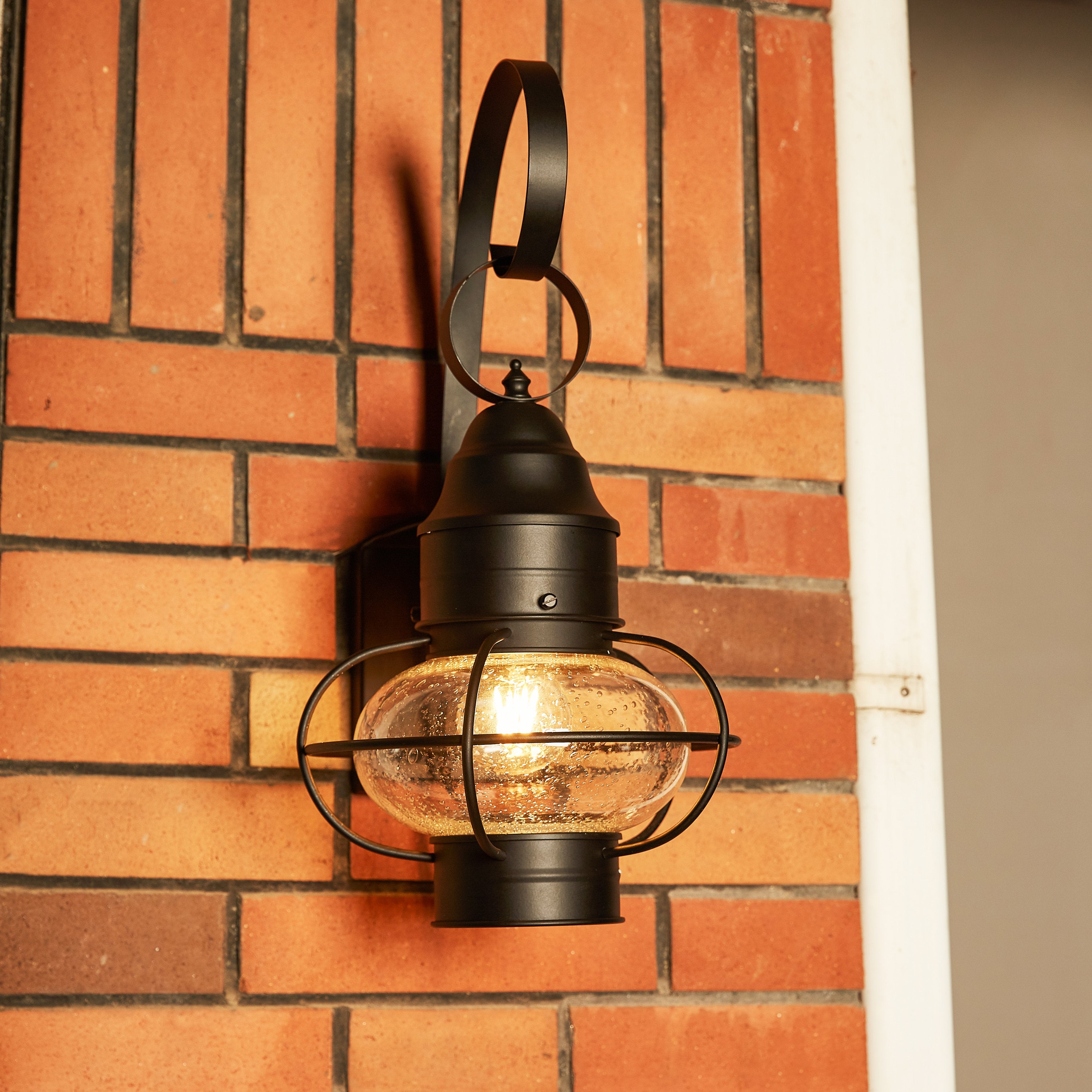 Matte Black Outdoor Wall Lantern
